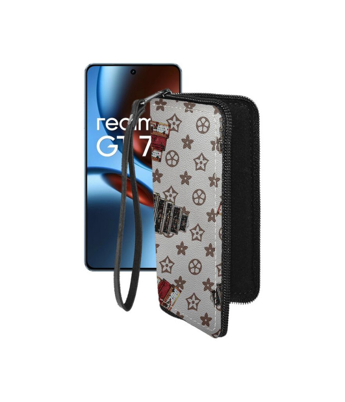 Чохол-гаманець з екошкіри для телефону Realme GT 7 ( GT 7T )