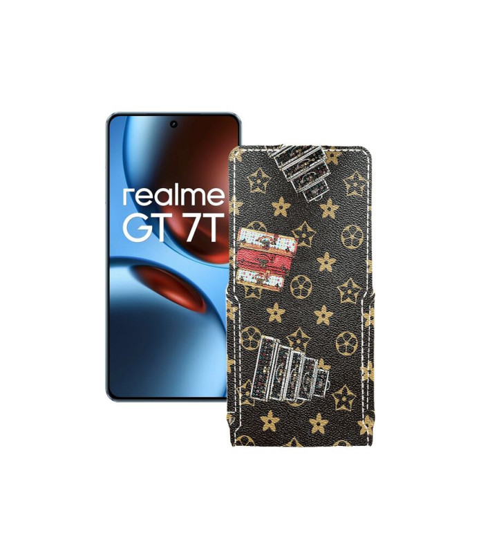 Чохол-флип з екошкіри для телефону Realme GT 7 ( GT 7T )