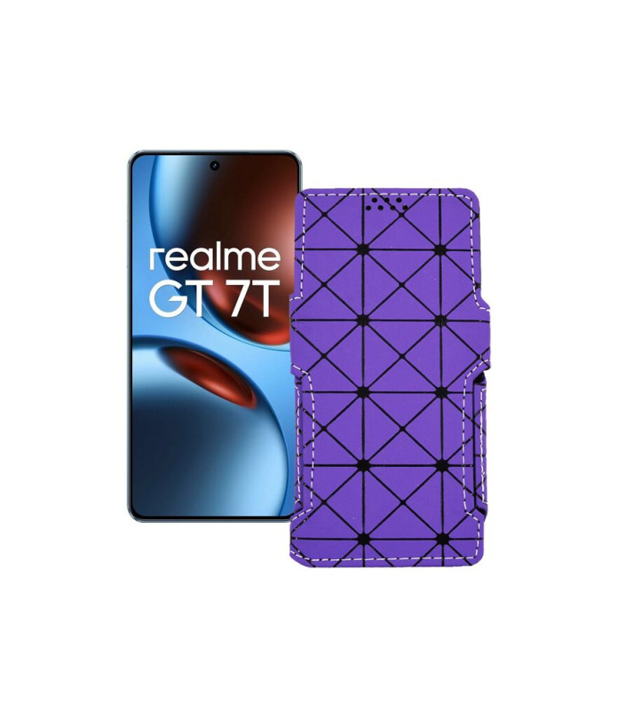 Чохол-книжка з екошкіри для телефону Realme GT 7 ( GT 7T )