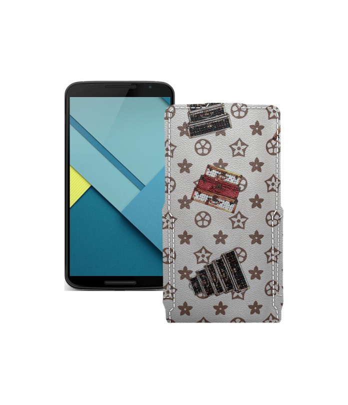 Чохол-флип з екошкіри для телефону Motorola Nexus 6