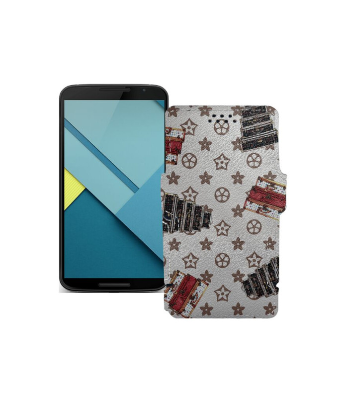 Чохол-книжка з екошкіри для телефону Motorola Nexus 6