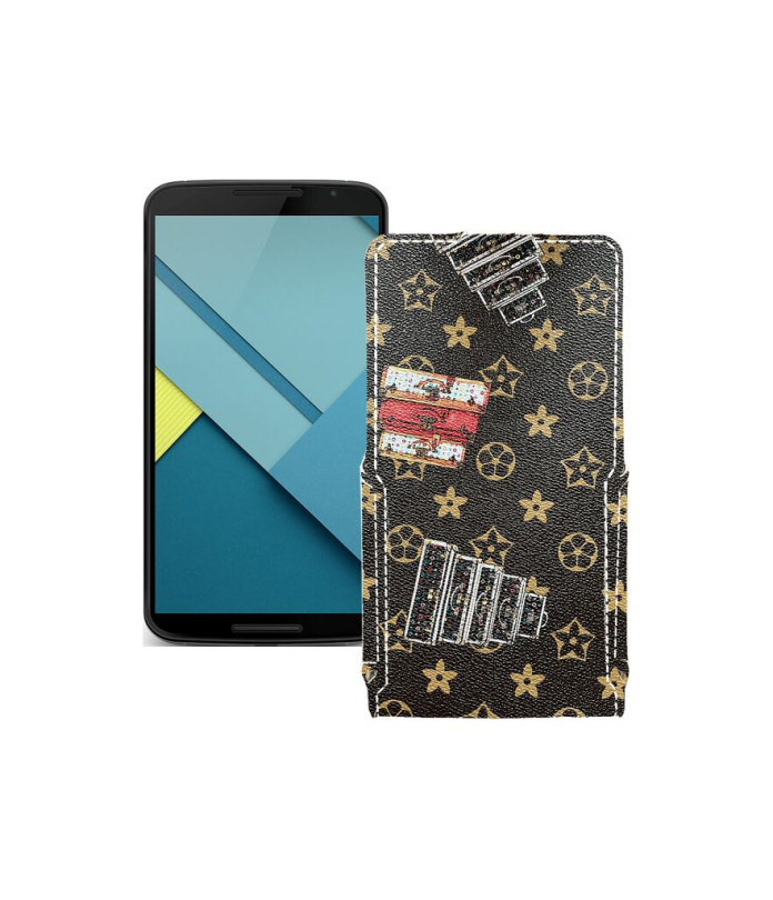 Чохол-флип з екошкіри для телефону Motorola Nexus 6