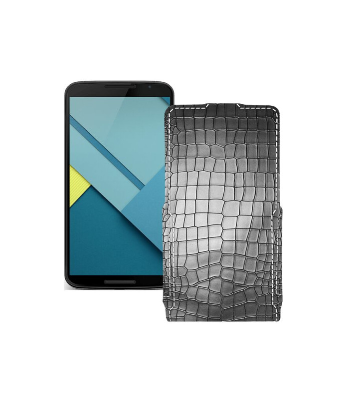 Чохол-флип з екошкіри для телефону Motorola Nexus 6