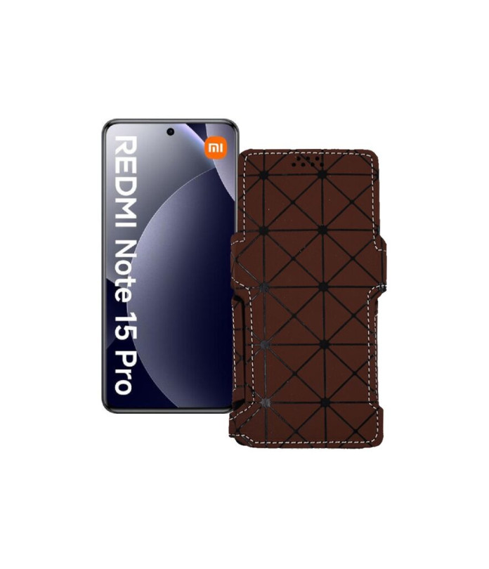 Чохол-книжка з екошкіри для телефону Xiaomi Redmi Note 15 Pro 4G