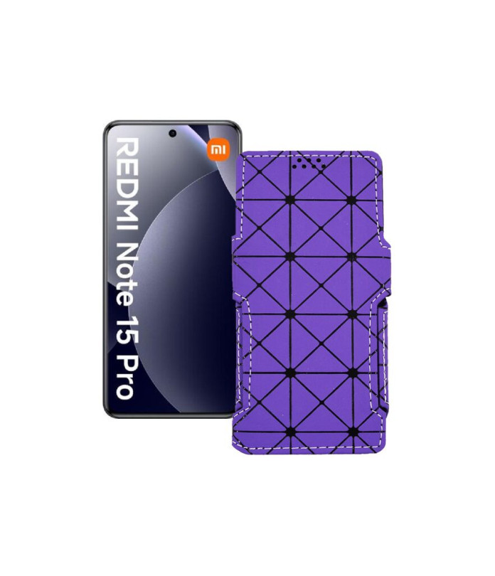 Чохол-книжка з екошкіри для телефону Xiaomi Redmi Note 15 Pro 4G