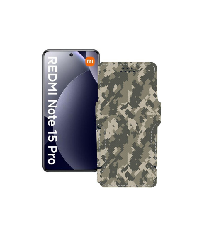 Чохол-книжка з екошкіри для телефону Xiaomi Redmi Note 15 Pro 4G
