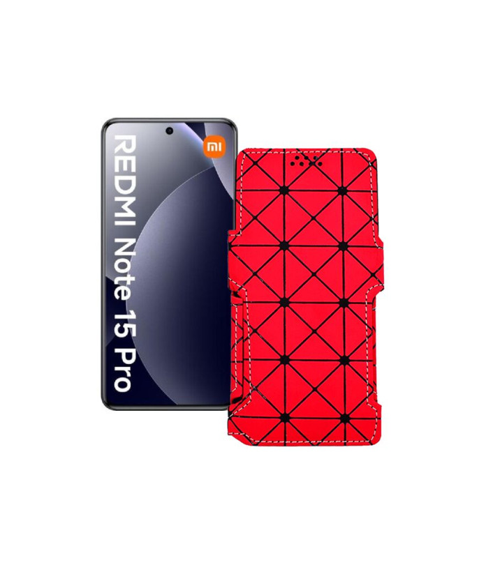 Чохол-книжка з екошкіри для телефону Xiaomi Redmi Note 15 Pro 4G
