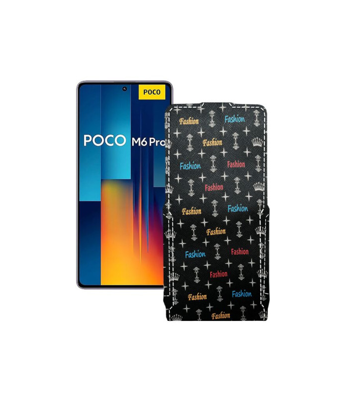 Чохол-флип з екошкіри для телефону Xiaomi Xiaomi Poco M6 Pro