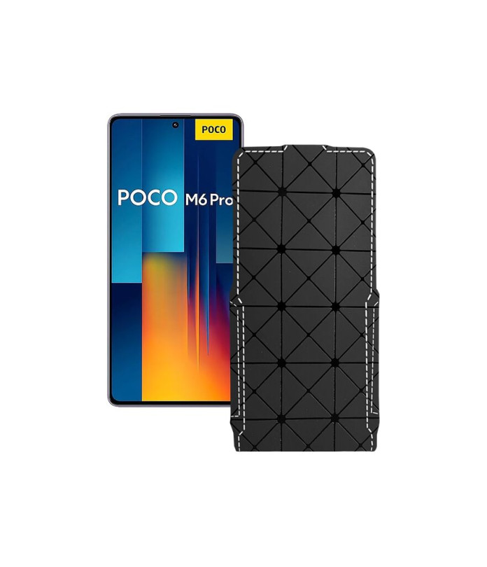 Чохол-флип з екошкіри для телефону Xiaomi Xiaomi Poco M6 Pro