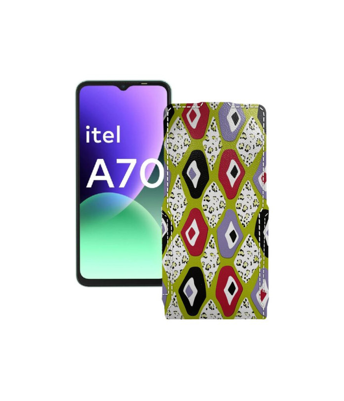 Чохол-флип з екошкіри для телефону Itel A70