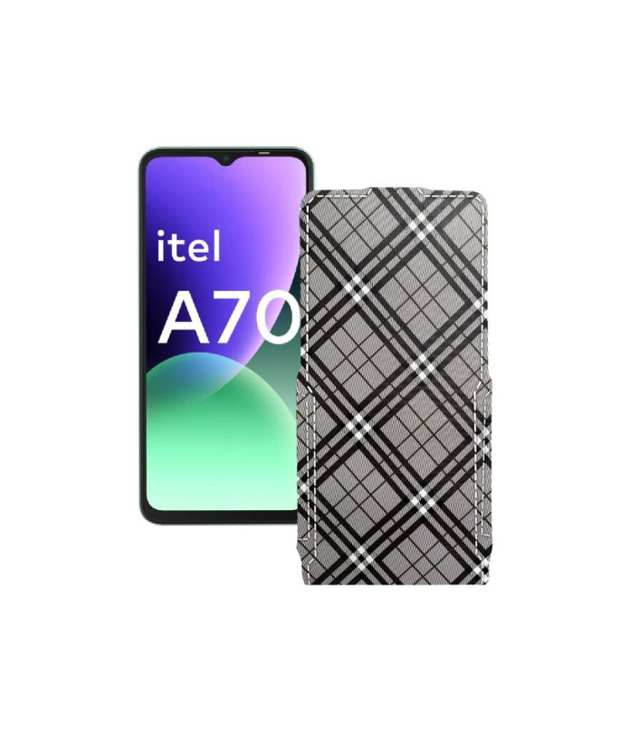 Чохол-флип з екошкіри для телефону Itel A70