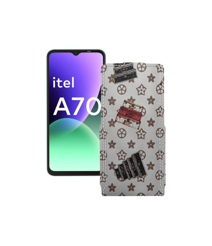 Чохол-флип з екошкіри для телефону Itel A70