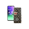 Чохол-флип з екошкіри для телефону Itel A70