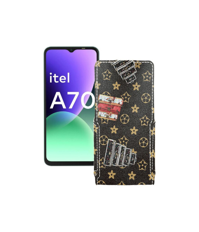 Чохол-флип з екошкіри для телефону Itel A70