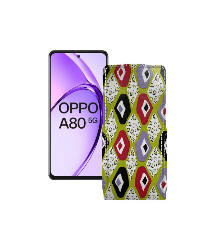Чохол-флип з екошкіри для телефону OPPO A80