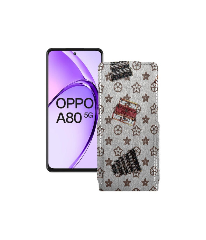 Чохол-флип з екошкіри для телефону OPPO A80