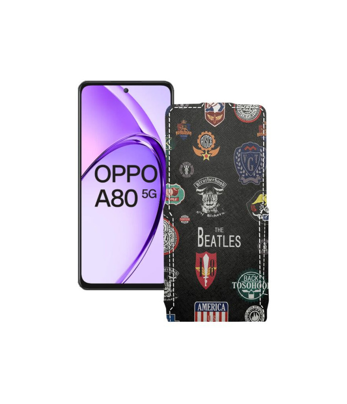 Чохол-флип з екошкіри для телефону OPPO A80