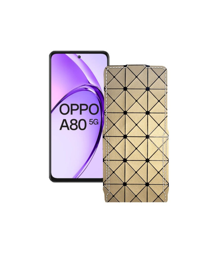 Чохол-флип з екошкіри для телефону OPPO A80