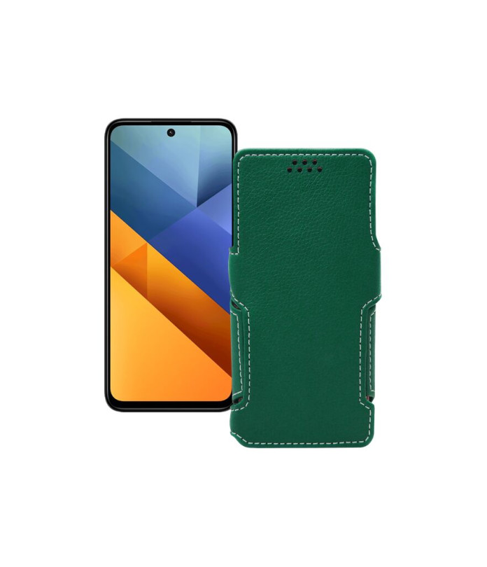 Чохол-книжка з екошкіри для телефону Xiaomi Poco M6 Plus