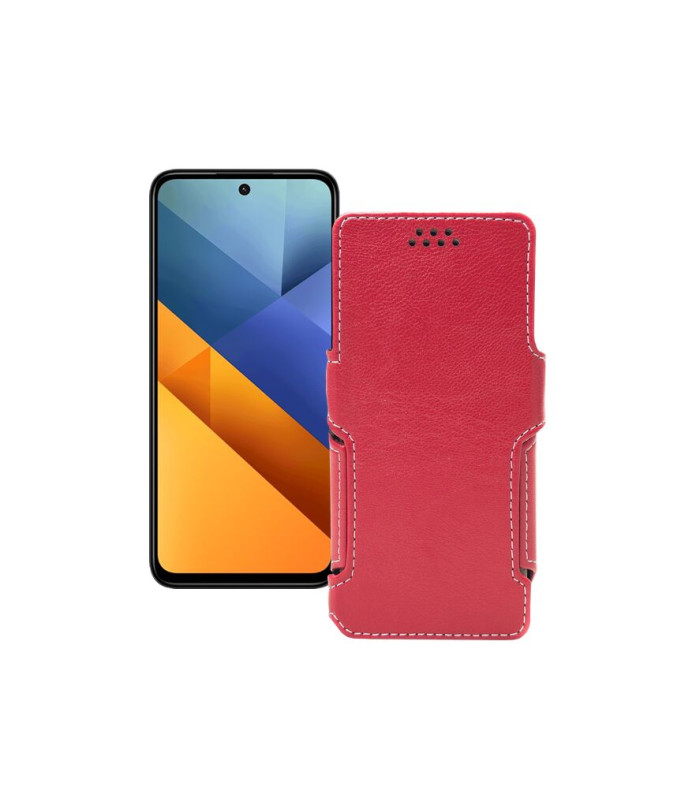 Чохол-книжка з екошкіри для телефону Xiaomi Poco M6 Plus