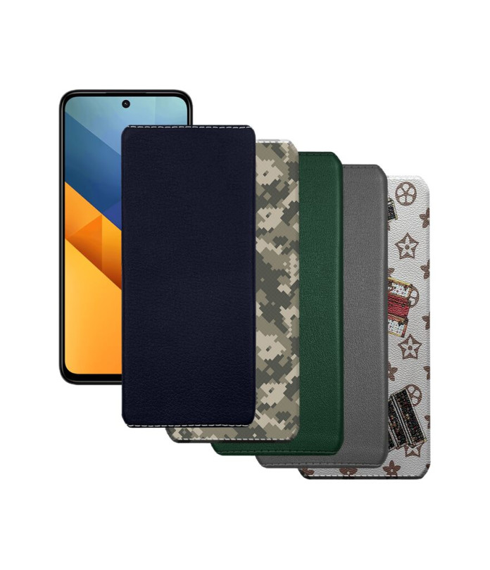 Накладка з екошкіри для телефону Xiaomi Poco M6 Plus