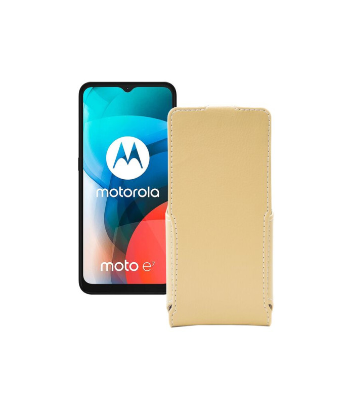 Чохол-флип з екошкіри для телефону Motorola Moto E7