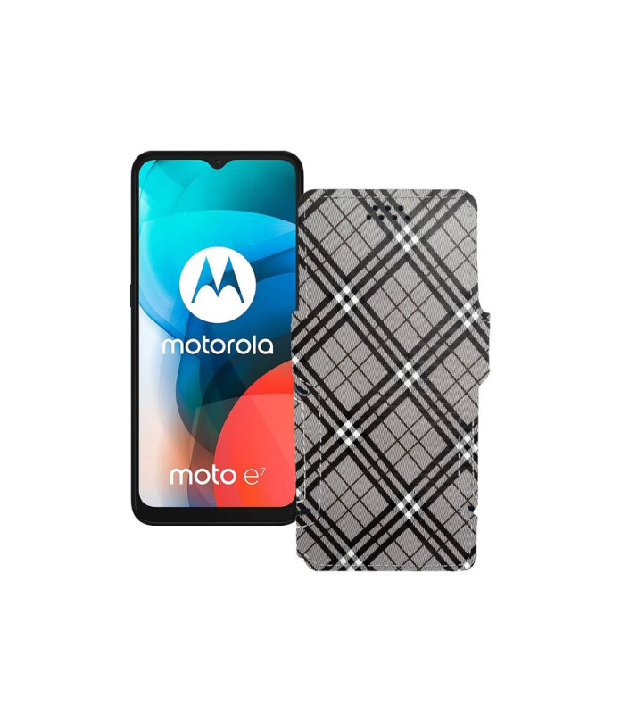 Чохол-книжка з екошкіри для телефону Motorola Moto E7