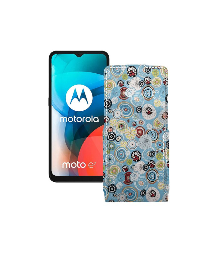 Чохол-флип з екошкіри для телефону Motorola Moto E7