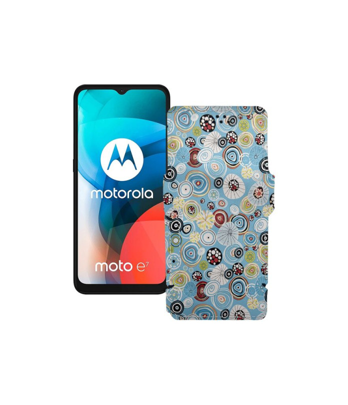 Чохол-книжка з екошкіри для телефону Motorola Moto E7