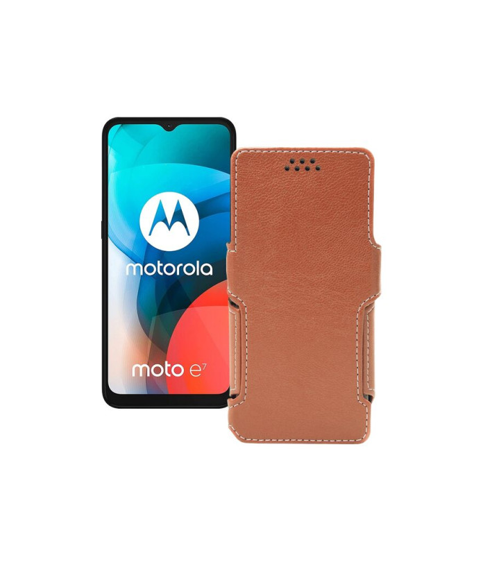 Чохол-книжка з екошкіри для телефону Motorola Moto E7