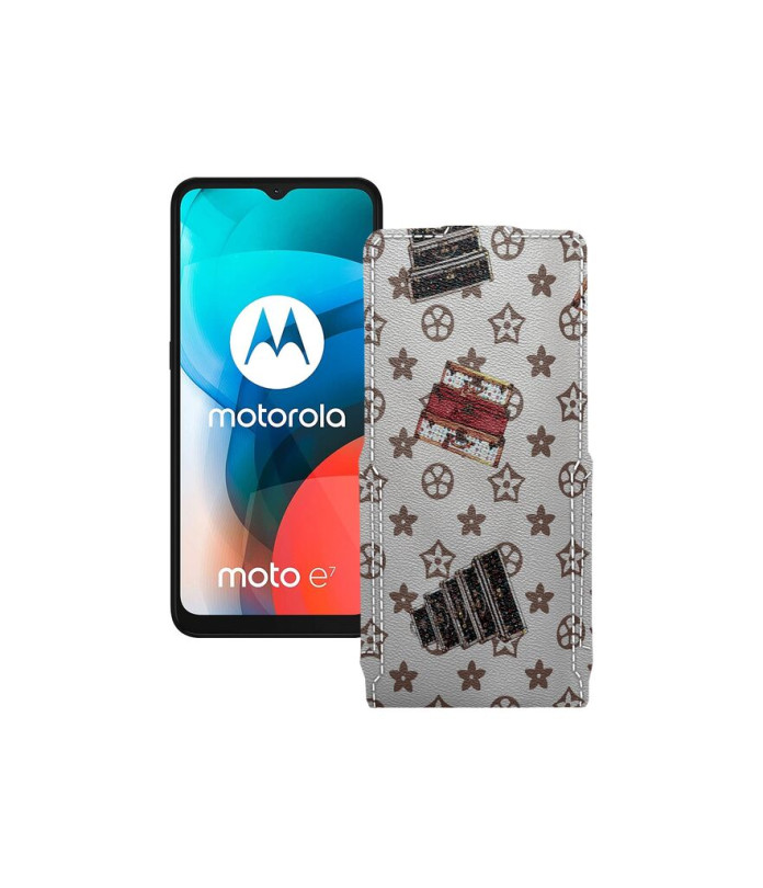 Чохол-флип з екошкіри для телефону Motorola Moto E7