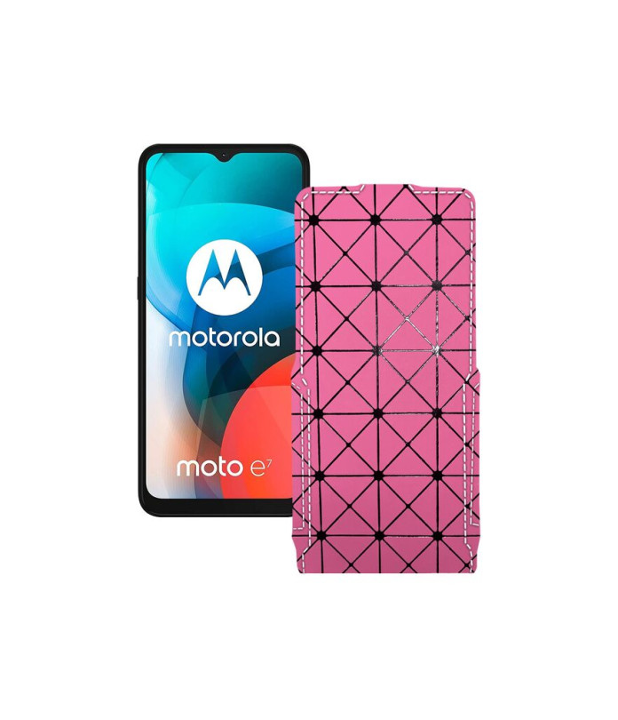 Чохол-флип з екошкіри для телефону Motorola Moto E7