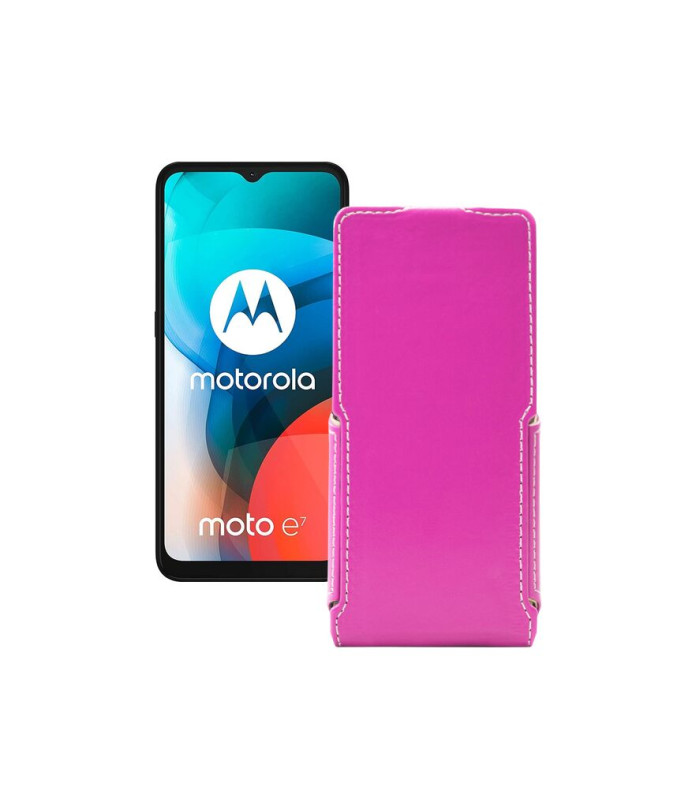 Чохол-флип з екошкіри для телефону Motorola Moto E7