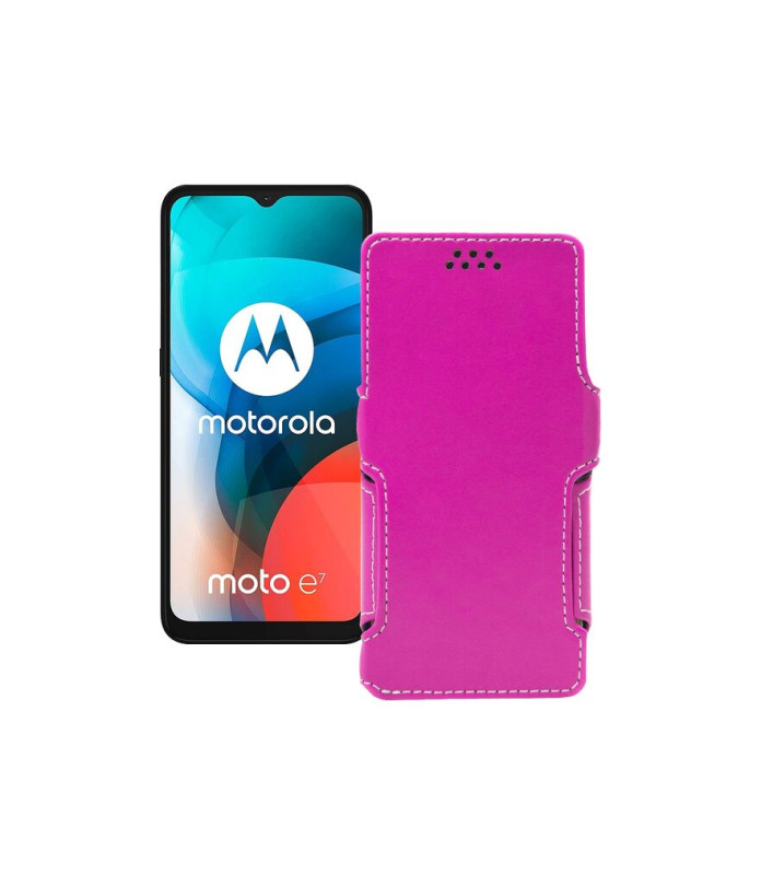 Чохол-книжка з екошкіри для телефону Motorola Moto E7