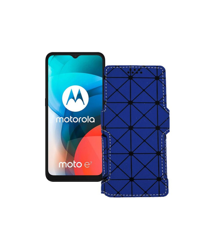 Чохол-книжка з екошкіри для телефону Motorola Moto E7