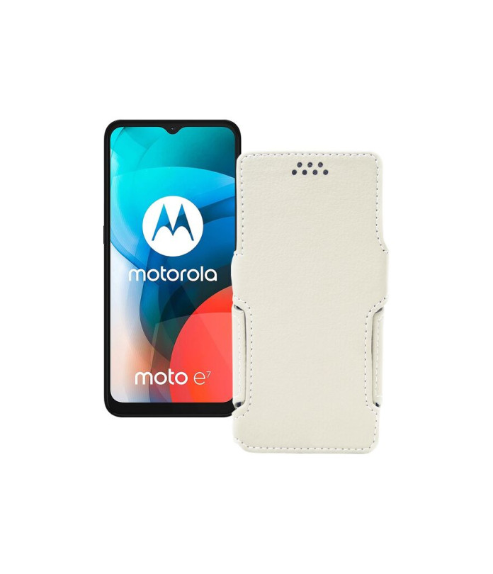 Чохол-книжка з екошкіри для телефону Motorola Moto E7