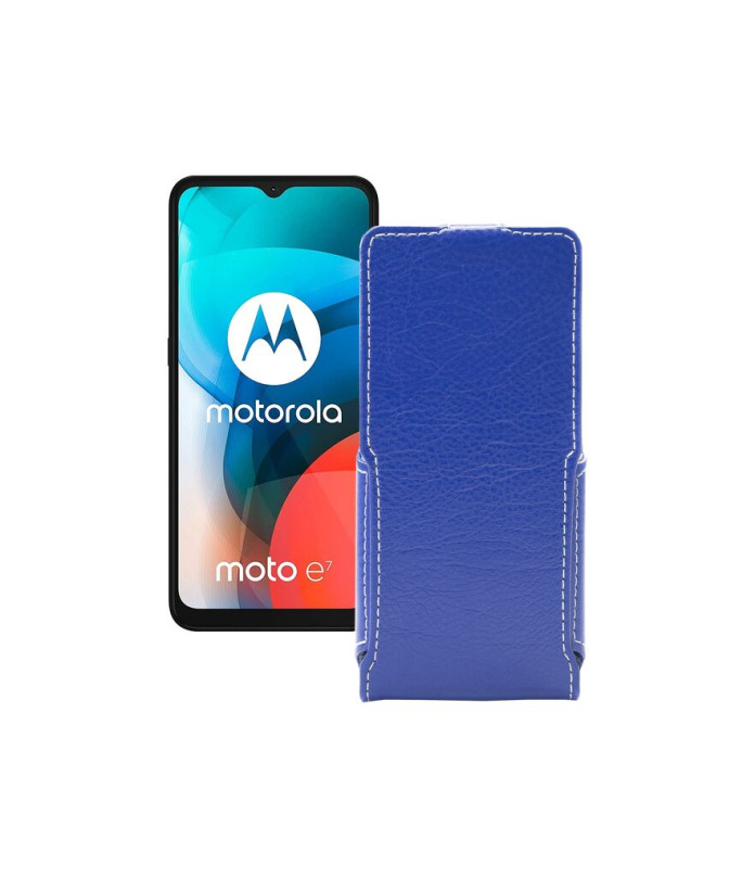 Чохол-флип з екошкіри для телефону Motorola Moto E7