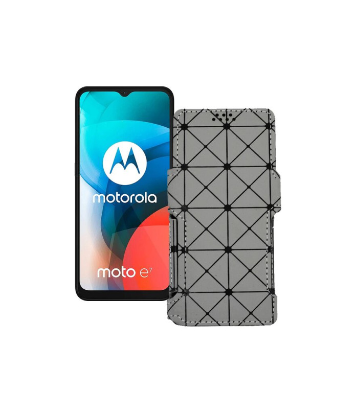 Чохол-книжка з екошкіри для телефону Motorola Moto E7