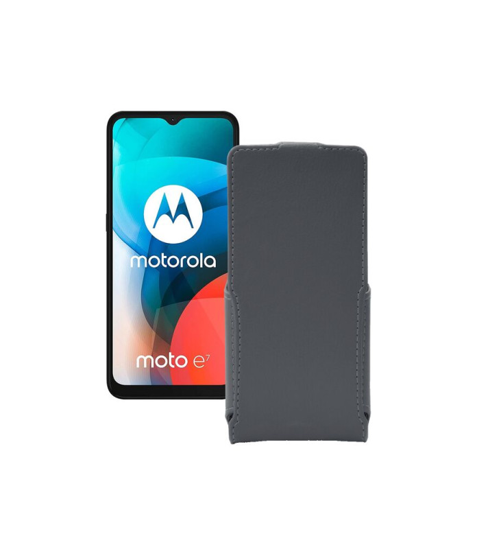 Чохол-флип з екошкіри для телефону Motorola Moto E7