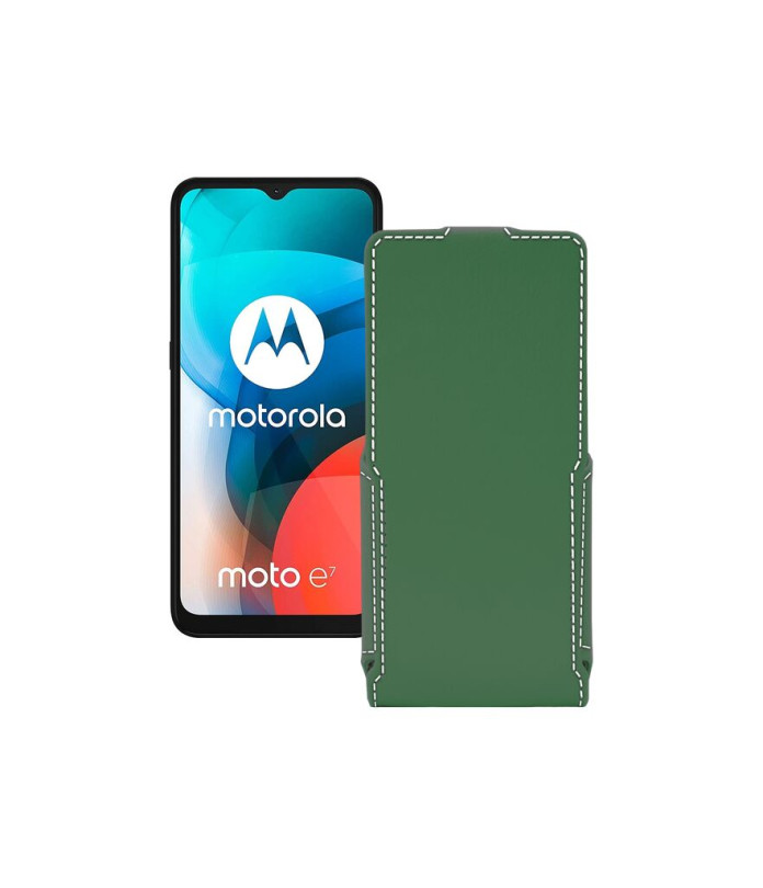 Чохол-флип з екошкіри для телефону Motorola Moto E7