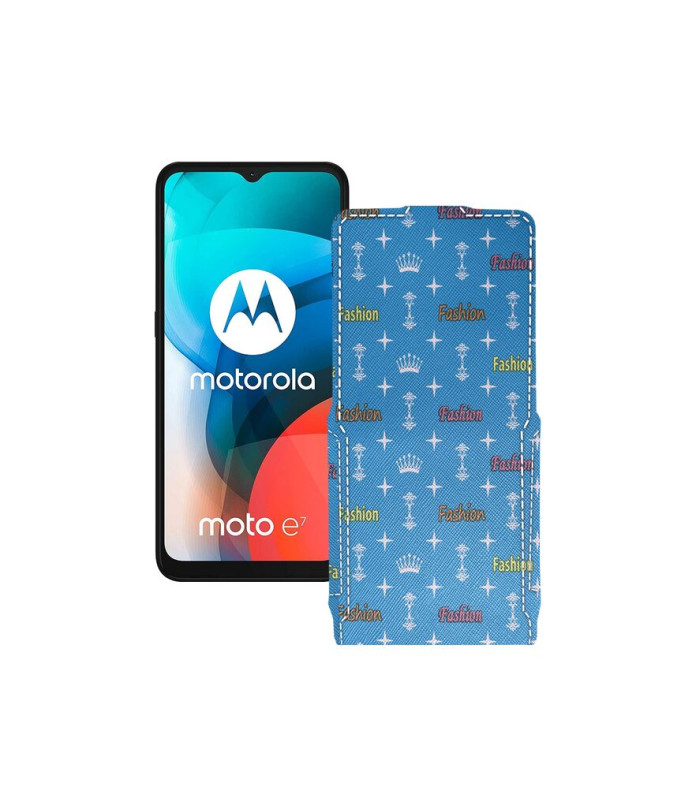 Чохол-флип з екошкіри для телефону Motorola Moto E7