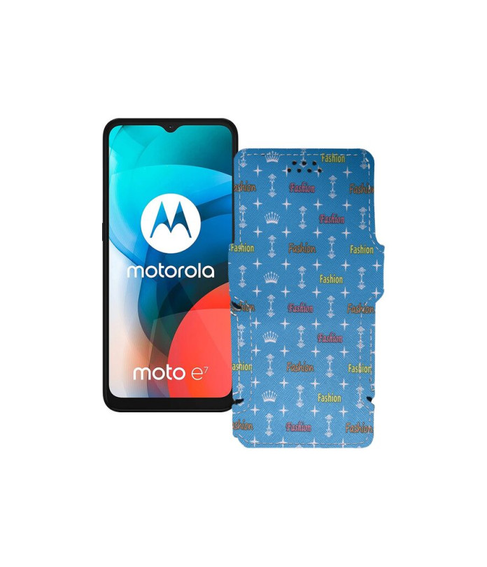 Чохол-книжка з екошкіри для телефону Motorola Moto E7