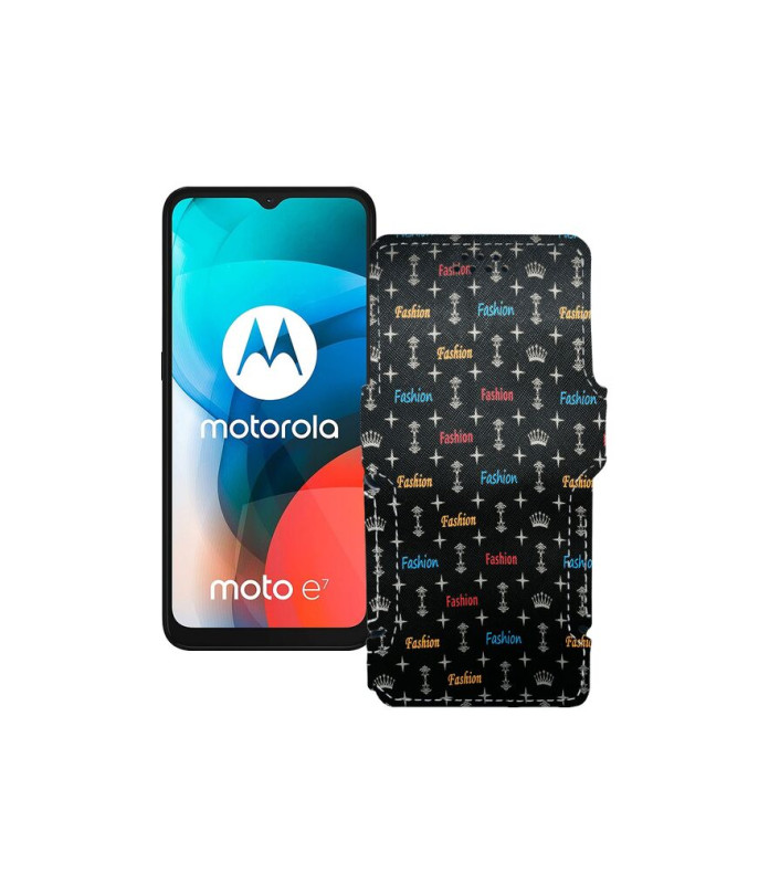 Чохол-книжка з екошкіри для телефону Motorola Moto E7