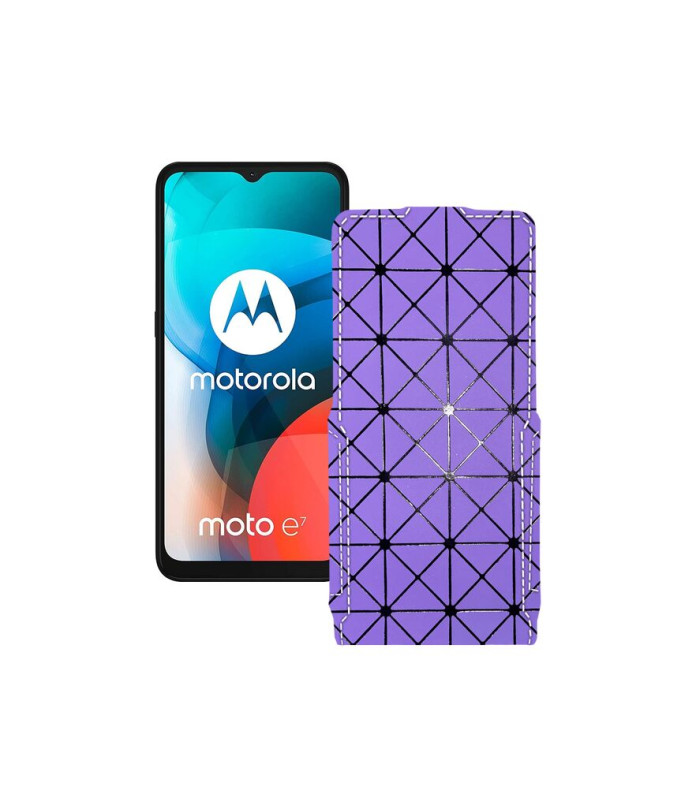 Чохол-флип з екошкіри для телефону Motorola Moto E7