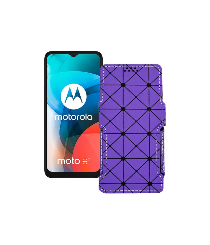 Чохол-книжка з екошкіри для телефону Motorola Moto E7