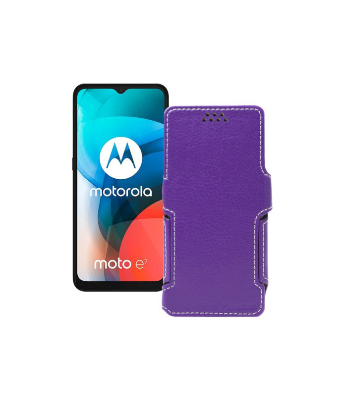 Чохол-книжка з екошкіри для телефону Motorola Moto E7