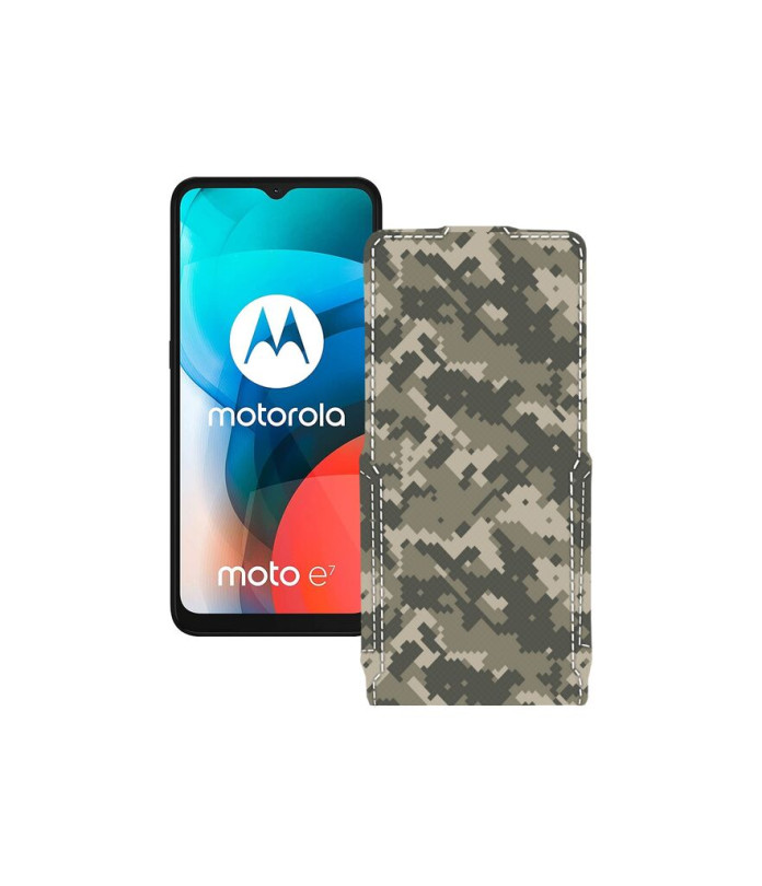 Чохол-флип з екошкіри для телефону Motorola Moto E7