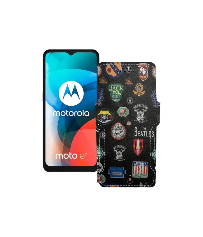 Чохол-книжка з екошкіри для телефону Motorola Moto E7