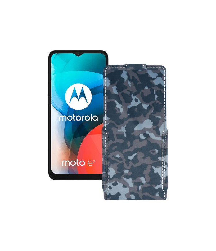 Чохол-флип з екошкіри для телефону Motorola Moto E7