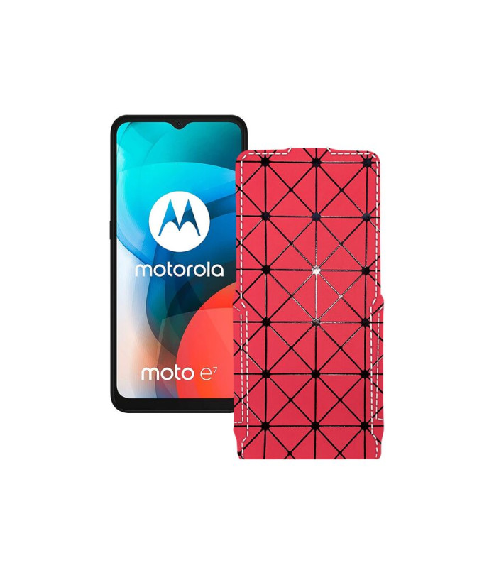 Чохол-флип з екошкіри для телефону Motorola Moto E7